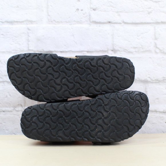 Birki´s by Birkenstock Unisex Black Leather Ankle Strap Sandals Size 39 L8 / M6 - Picture 9 of 9